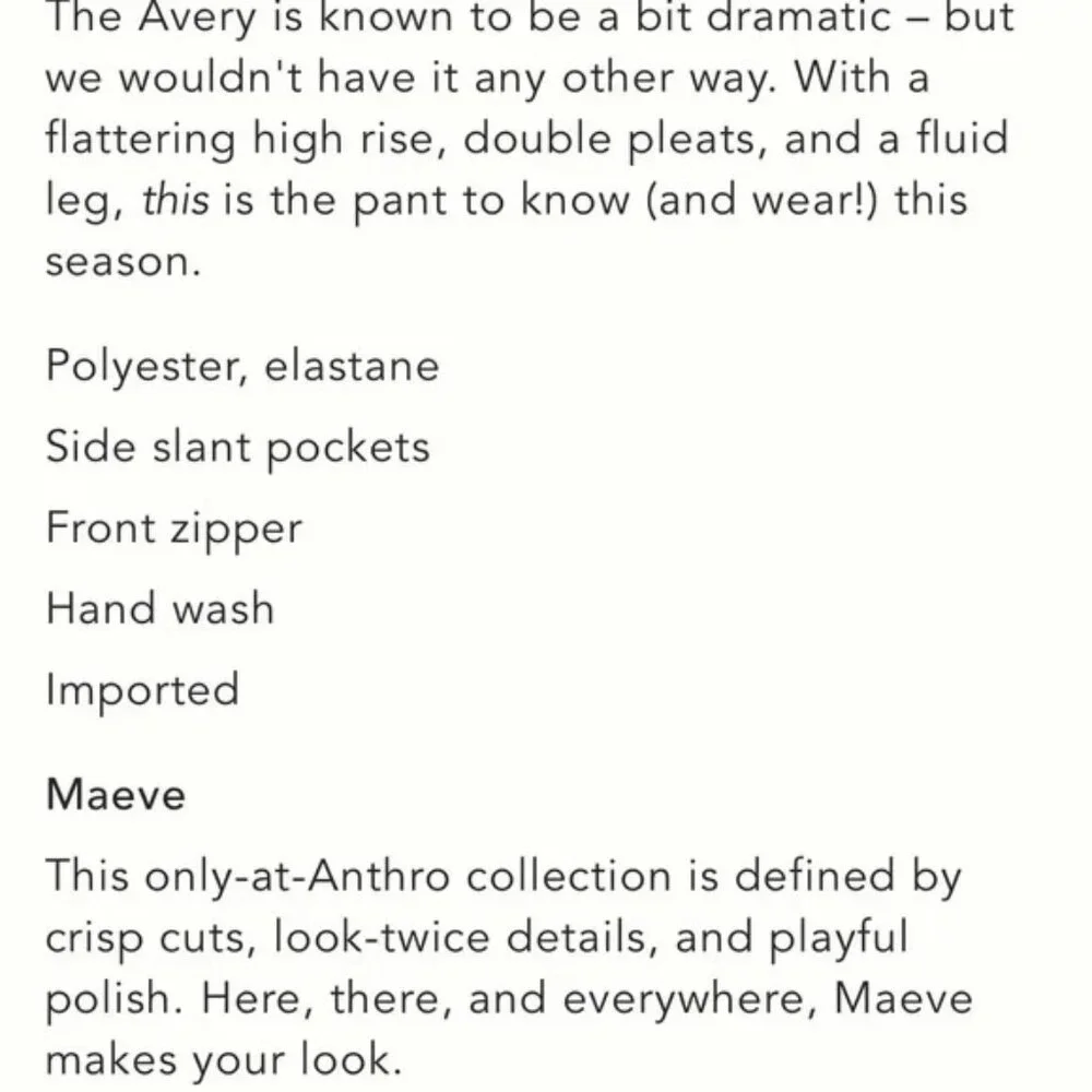 The Avery Pleated Wide-Leg Trousers by Maeve: Sequin Edition. NWT. MRSP $178 - Picture 9 of 9